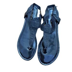 SANDALUP Women’s Black Flat Sandals Size 8.5